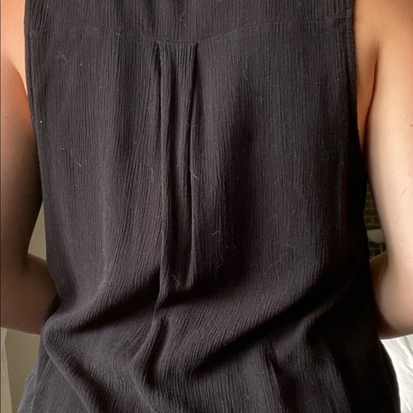 Black Button Down Blouse - Picture 2 of 3